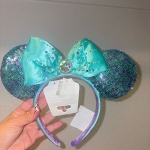 Disney Teal and Purple Sequin Minnie Mouse Ears